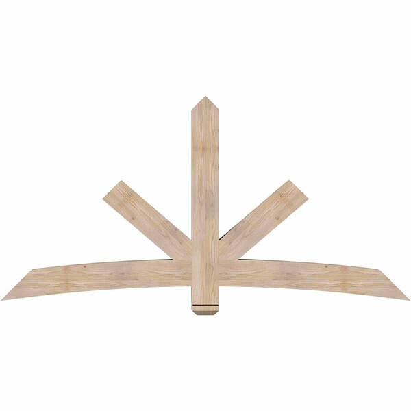 Ekena Millwork Alberta Smooth Timber Gable Bracket, Douglas Fir, 84"W x 42"H x 5 1/2"D x 5 1/2"F, 12/12 Pitch GBW084X42X0606ALB00SDF - main